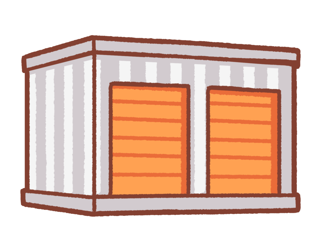 屋外型トランクルームのイラスト