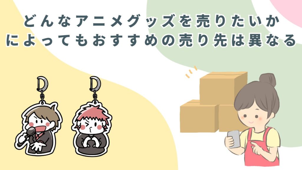 「どんなアニメグッズを売りたいかによってもおすすめの売り先は異なる」の項目のアイキャッチ画像
