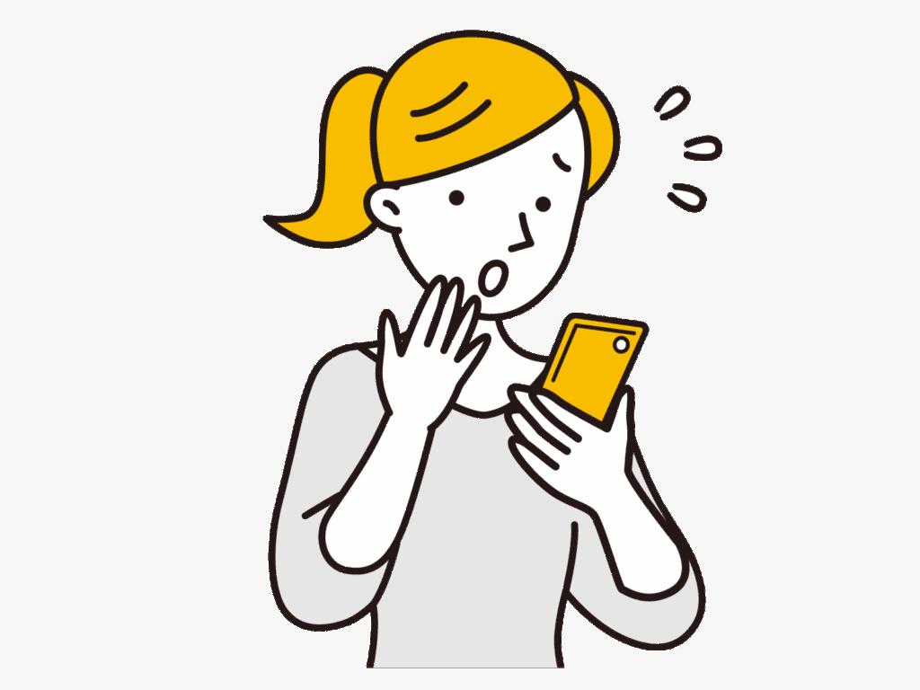 依頼した最初の業者に断りを入れずにトラブルになり困ったためスマホを見ている女性