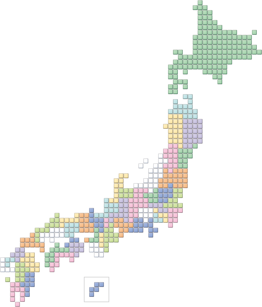 対応区域をチェックするときに便利な日本地図