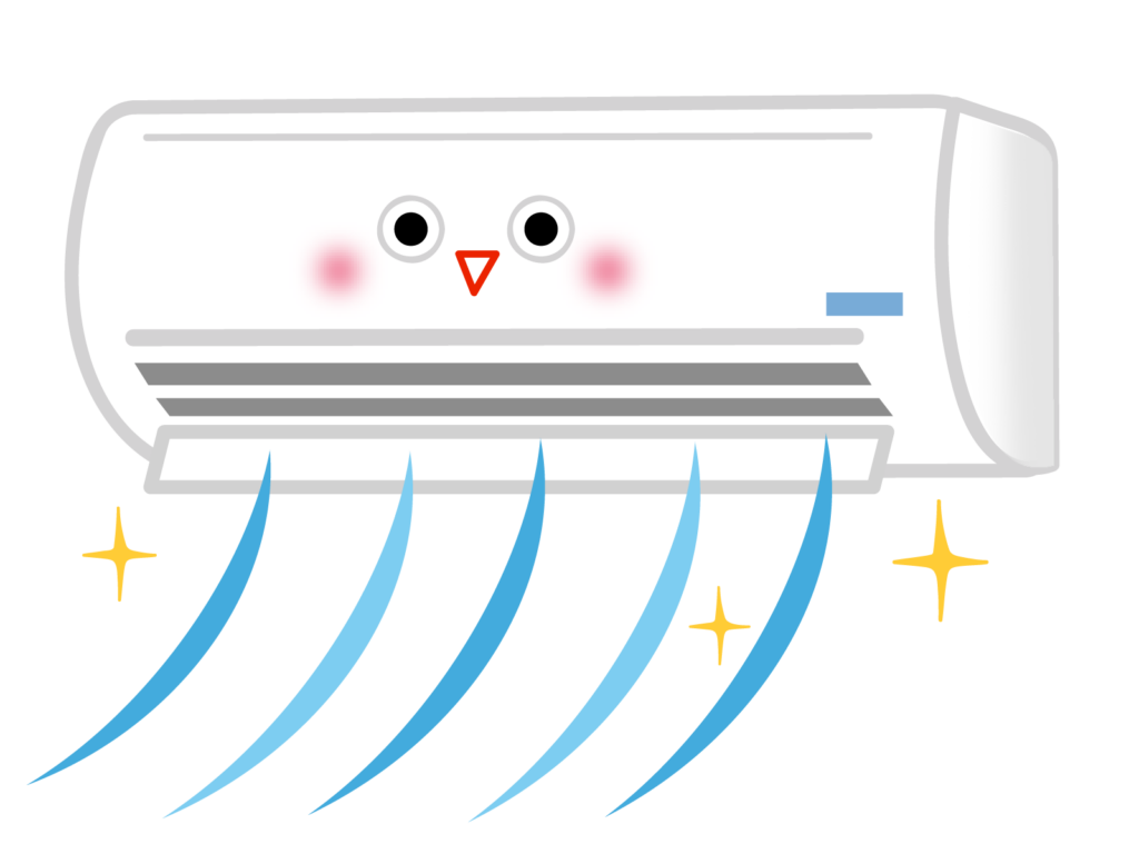 エアコンが完備されているイメージイラスト