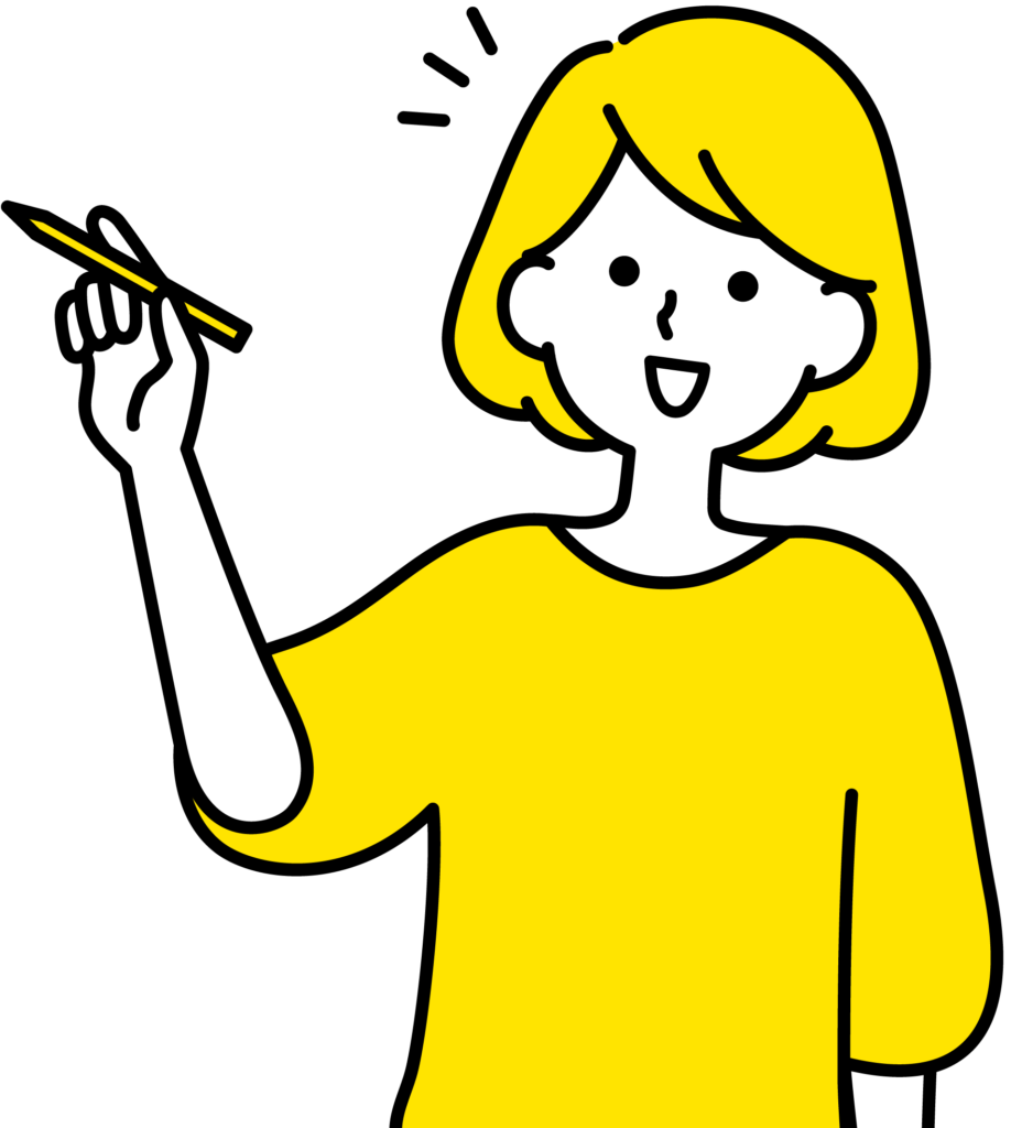 必要なアイテムをリストにアップする女性