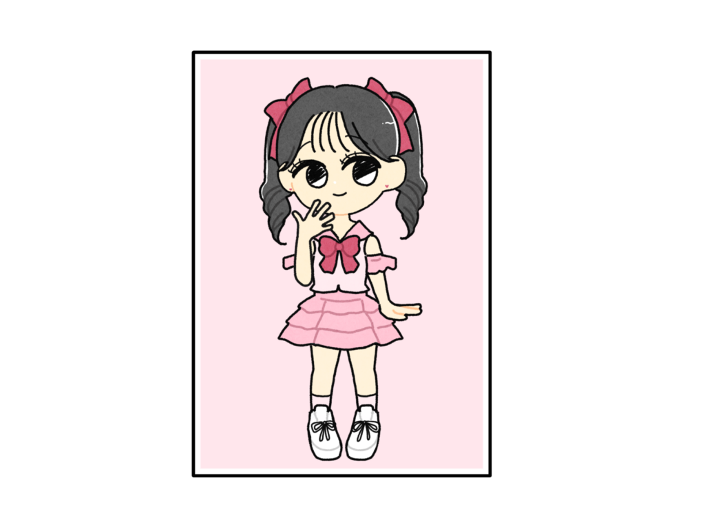 かわいい女性アイドルのアニメポスター