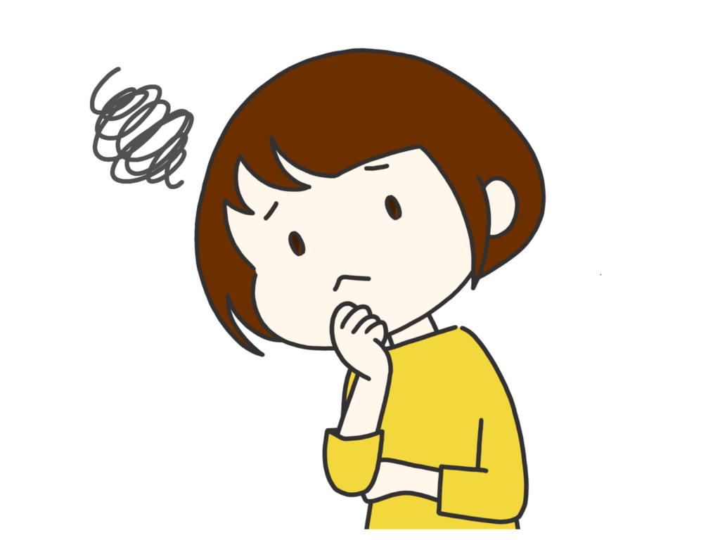 引っ越し前のアニメグッズの整理で悩んでいる女性