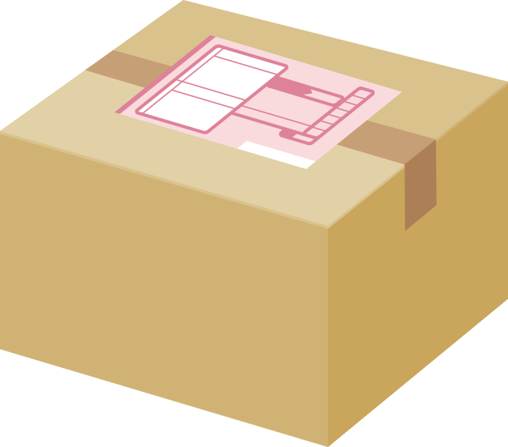 梱包キットのダンボールで宅配買取をするイメージ